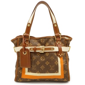 LOUIS VUITTON Louis Vuitton Monogram Tissée Sac Laure PM Style Tote Bag Handbag Maroon Brown M56386
