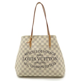 LOUIS VUITTON Damier Azur Cabas MM Tote Bag Shoulder N41375