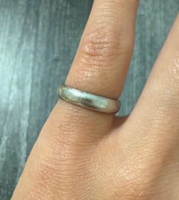 Vintage Platinum Band, Size 4.75