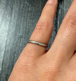 Art Deco Platinum Etched Band