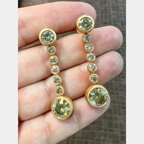 ROBERTO COIN 20K Rose Gold 13.20 Ct. Fancy Diamond Earrings