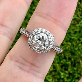 18K White Gold 0.65 Ct. Diamond Engagement Ring