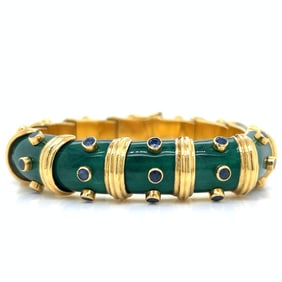 18K Yellow Gold Sapphire Bracelet