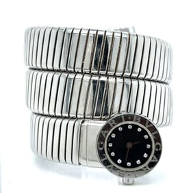 BVLGARI Stainless Steel BB191TS 3-Row Watch