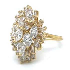 18K Yellow Gold 6.37 Ct. Diamond Ring