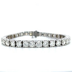 14K White Gold 16.50 Ct. Diamond Tennis Bracelet