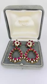 Boucheron Ruby And Diamond Earrings Day & Night Vintage Jewelry