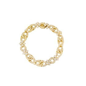 Van Cleef & Arpels 18k Gold Diamond Link Bracelet
