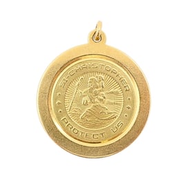 Tiffany Co. Vintage Saint Christopher Gold Char