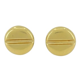 Vintage Bvlgari 20k Gold Button Earrings