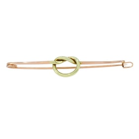 Vintage Cartier 14k Two-tone Gold Knot Brooch Pin