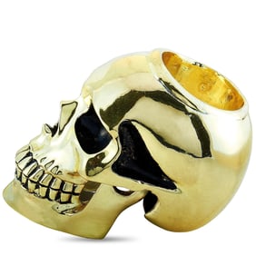 King Baby Skull Brass Alloy Candle Holder A23-9001