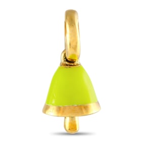 Aaron Basha 18K Yellow Gold Enamel Bell Charm AB38-111324