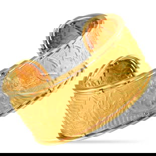 Carrera y Carrera Romeo and Juliet 18K Yellow Gold Cuff Bracelet CA31-052825: This Carrera Y Carrera bracelet is unlike anything you have seen before. The 18K Yellow Gold cuff bracelet includes intricate repouss work, which depicts detailed scenes from Romeo and Juliet througho