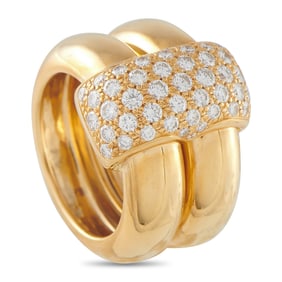 Chaumet 18K Yellow Gold 0.90ct Diamond Ring CH11-070925