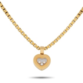 Chopard Happy Diamond 18K Yellow Gold Pendant Necklace CH10-070925