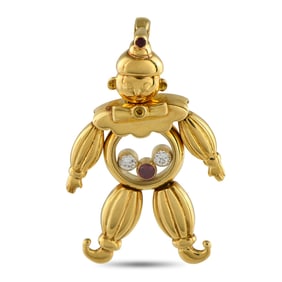 Chopard Happy Diamonds 18K Yellow Gold Diamond Clown Pendant CH11-051225