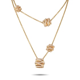 de Grisogono Allegra 18K Rose Gold Diamond Long Necklace DG13-061125