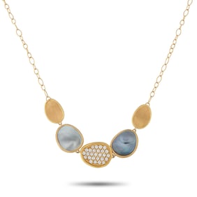 Marco Bicego Lunaria 18K Yellow Gold 0.53ct Diamond Necklace MB16-070225