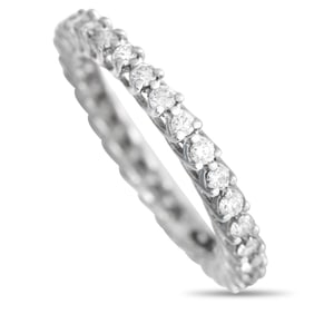 LB Exclusive 14K White Gold 0.80ct Diamond Eternity Band Ring MF23-052422
