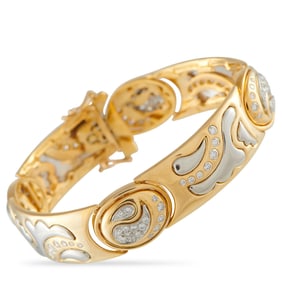 Michael Bondanza Platinum and 18K Yellow Gold 1.45ct Diamond Bracelet MB28-070225