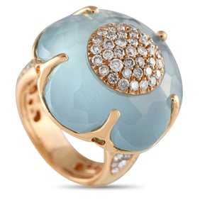 Pasquale Bruni 18K Rose Gold 1.28ct Diamond and Topaz Ring PB21-050225