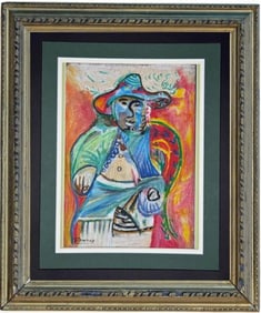 Pablo Picasso Hombre Watercolor on Paper