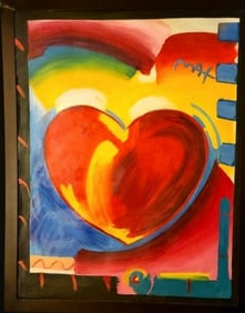 Peter Max Heart Canvas