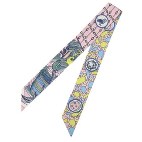 Hermes LA DANSE DES AMAZONES Amazon Dance Twilly SCARF 063593S Scarf Muffler Silk ROSE PALE