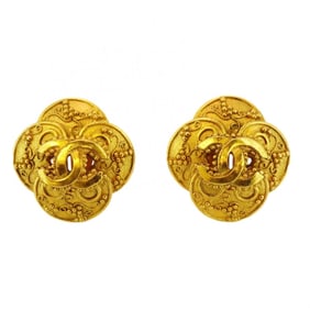 Chanel Earrings Coco Mark GP Plated Gold Ladies