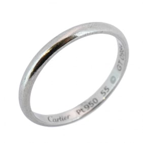 Cartier Ring Classic Wedding Pt950 Platinum #55 Men's Women's