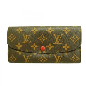 Louis Vuitton Long Wallet Monogram Portefeuille Emily M60136 Brown Rouge Ladies P993324