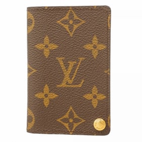 Louis Vuitton Business Card Holder/Card Case Monogram Porte Carte Credit Pression M60937 Brown Men's