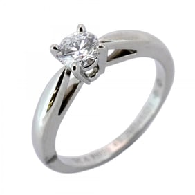 Van Cleef & Arpels Ring Bonheur Solitaire 1PD Pt950 Platinum Diamond #49 Ladies