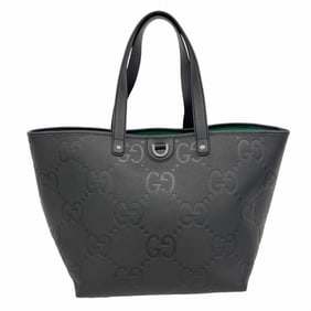 Gucci Tote Bag Jumbo GG 818771 Leather Black Men's Women's P956067