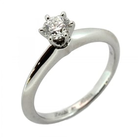 Tiffany Ring Solitaire 1PD Pt950 Platinum Diamond 0.26ct Size 6.5 Ladies