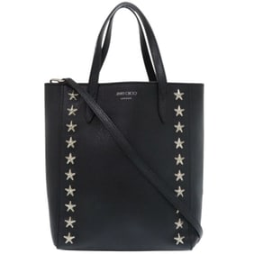 Jimmy Choo Star Stud Bria Leather Black Tote Bag 0429JIMMY CHOO