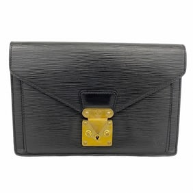 Louis Vuitton Clutch Bag Epi Pochette Serie Dragonne M52612 Noir Men's P981288
