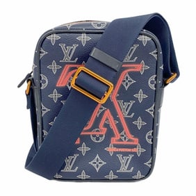 Louis Vuitton Shoulder Bag Monogram Ink Danube PM M43678 Navy Men's P976455