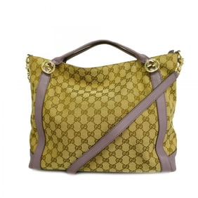 Gucci Handbag GG Canvas Interlocking G 323675 Brown Purple Women's P977214