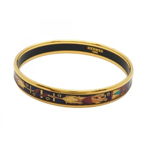 Hermes Bangle, Enamel PM, GP Plated, Cloisonne, Gold, Multicolor, Women's, P983824