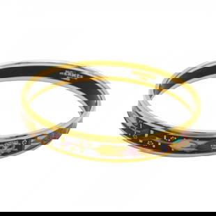 Hermes Bangle, Enamel PM, GP Plated, Cloisonne, Gold, Multicolor, Women's, P983824: Category: SizeLength: 19cm / 7.48''Category: DesignType: BangleColor: Gold, Multi-colorGender: WomenMaterial: Cloisonné/enamel, Gold platingCategory: GeneralBrand: HermesSection: ConditionRanking: Ra
