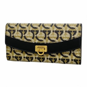 Salvatore Ferragamo Long Wallet Gancini Black Women's P988748