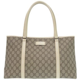 Gucci 114595 PVC Beige Tote Bag 0451GUCCI