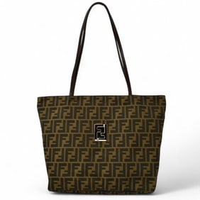 FENDI Tote Bag ZUCCA Brown