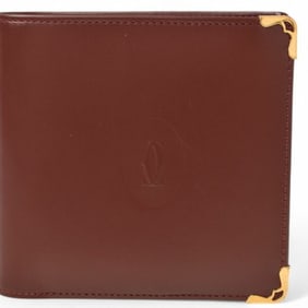 Cartier Bi-fold Wallet Men's Must de Bordeaux L3000451