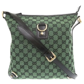 Gucci Abby GG Canvas Leather 272400 Green Shoulder Bag 0499GUCCI