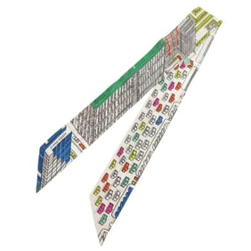 Hermes Twilly Pantin City Silk Multicolor Scarf Muffler 0160HERMES