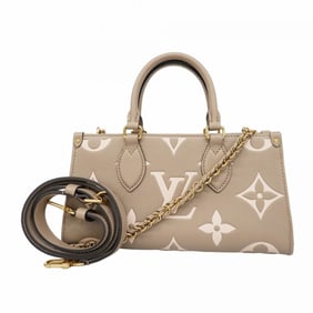 Louis Vuitton Handbag Monogram Empreinte Bicolor On the Go EW M23641 Tourterelle Creme Ladies