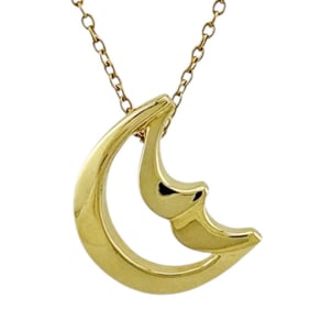 Tiffany Crescent Moon Necklace, 18k gold, women's, TIFFANY&Co.